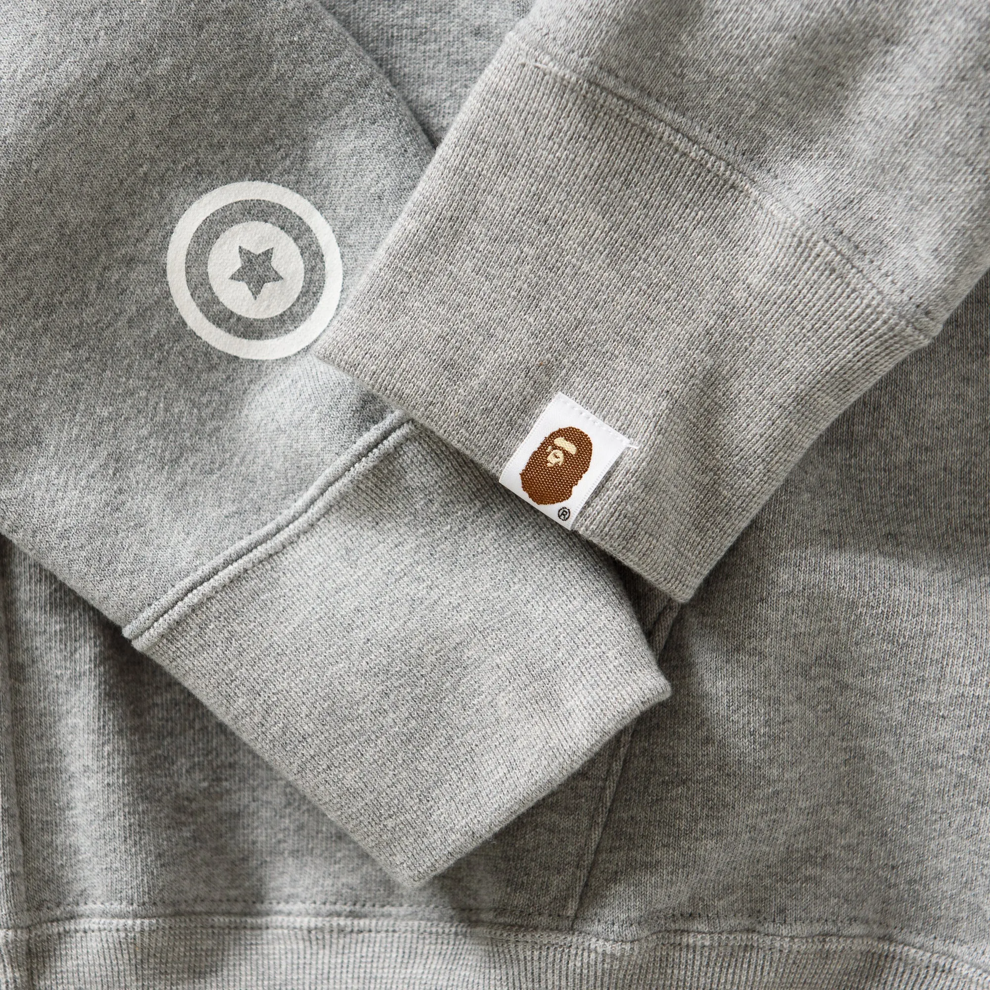 A Bathing Ape Shadow Bape Relaxed Fit Hoodie - Grey