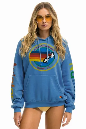 AVIATOR NATION MIAMI RELAXED PULLOVER HOODIE - COBALT