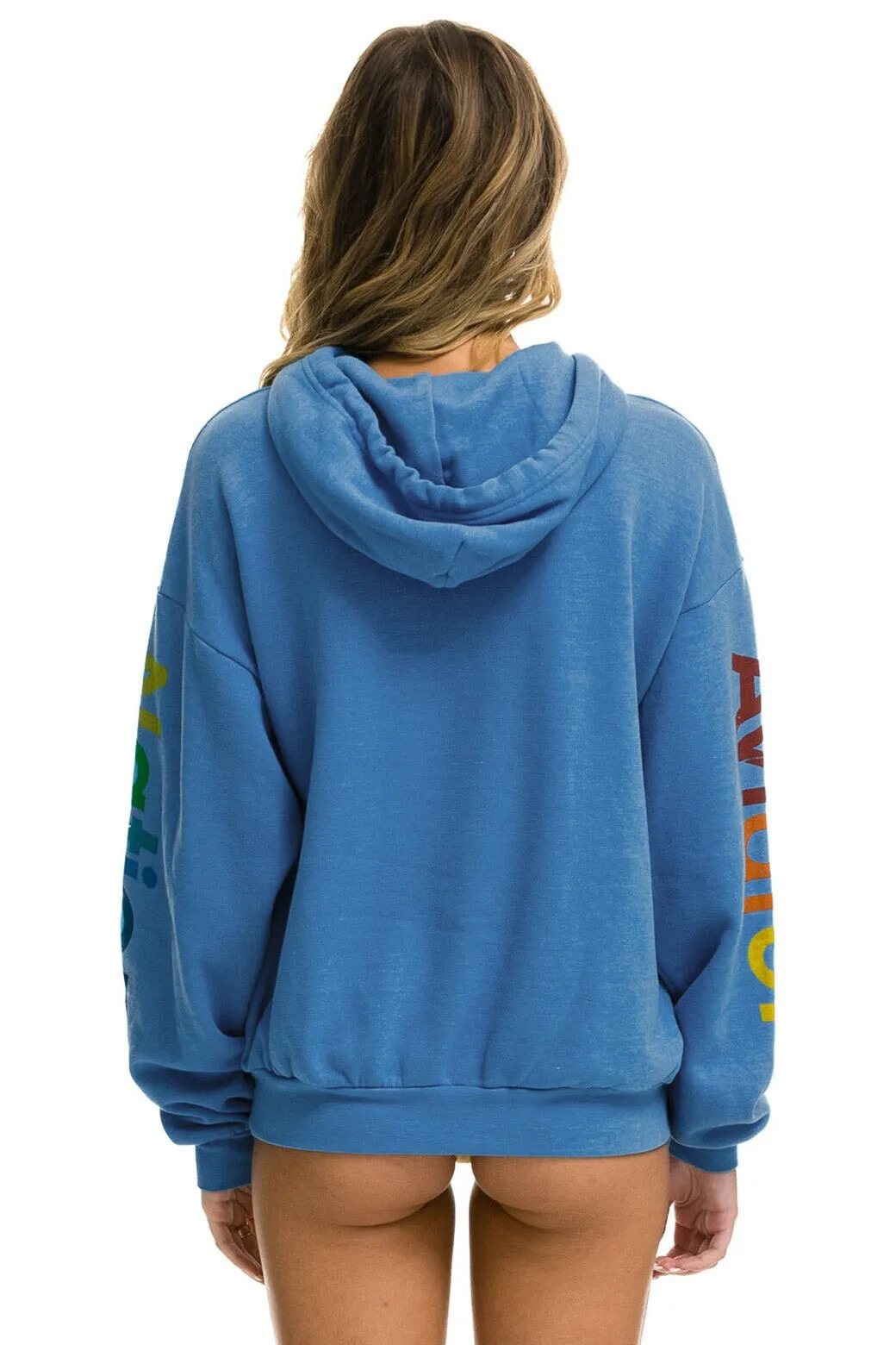 AVIATOR NATION MIAMI RELAXED PULLOVER HOODIE - COBALT