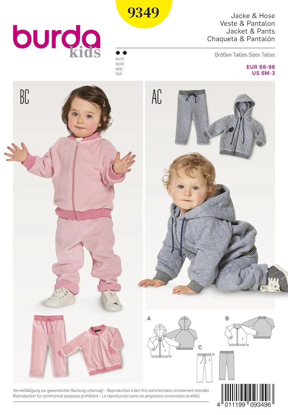 Burda Pattern 9349 (6M-3M)