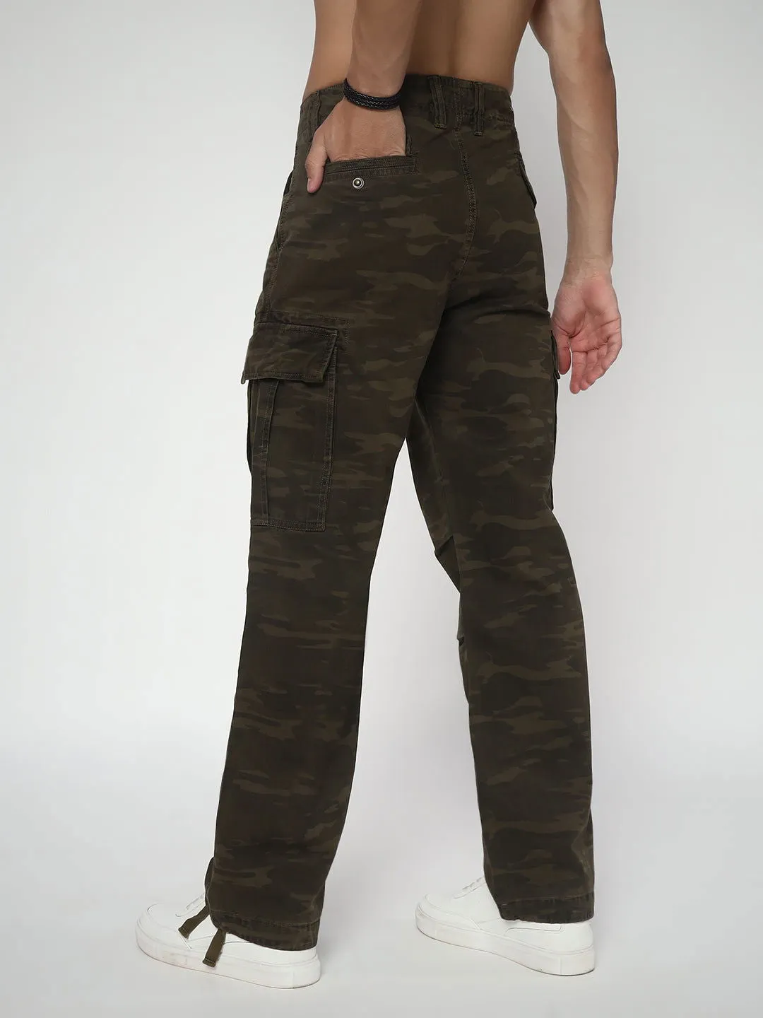 CAMOUFLAGE STRAIGHT FIT CARGO(LOOK ONE)