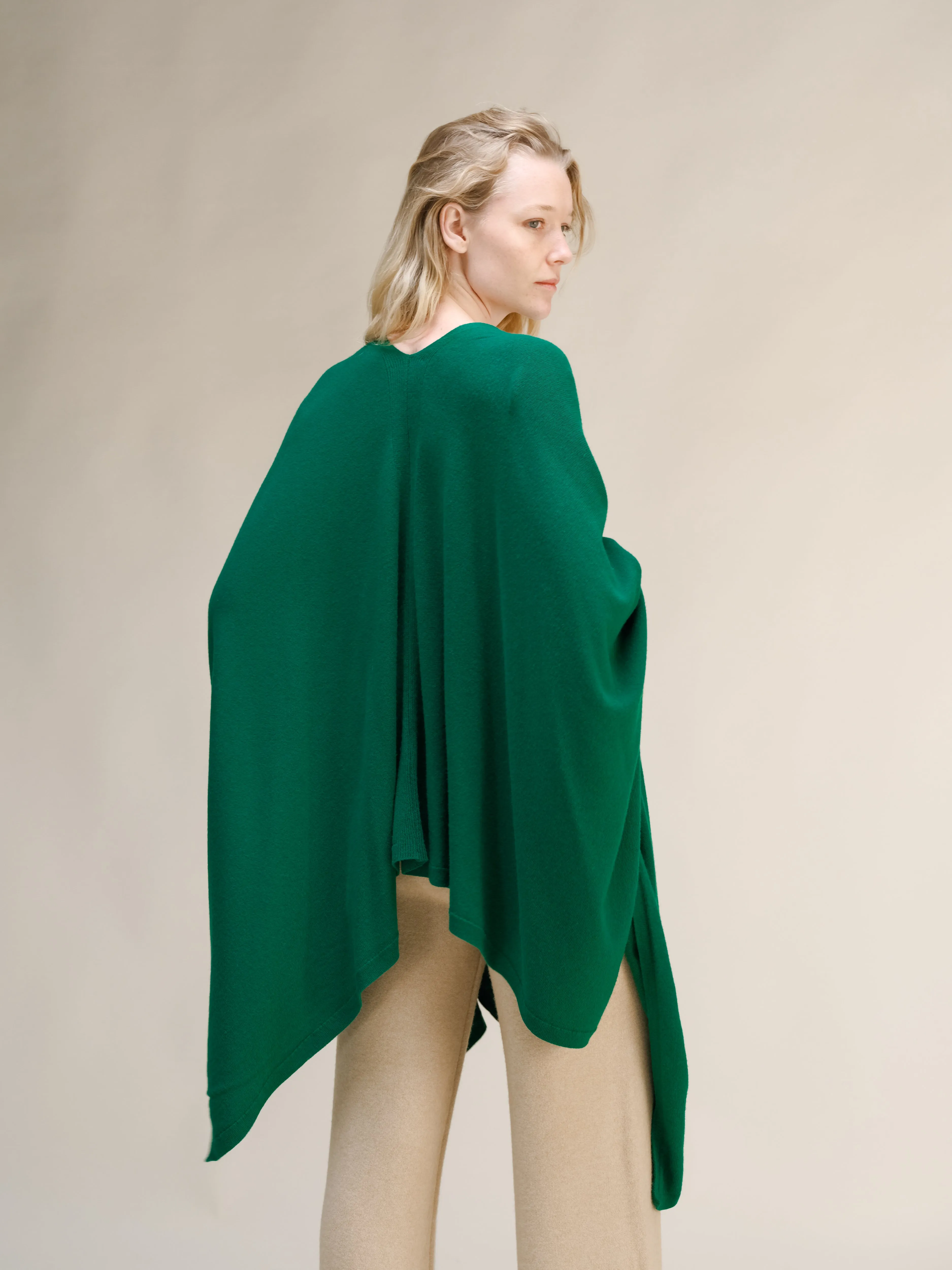 Cashmere Mix Maxi Cape