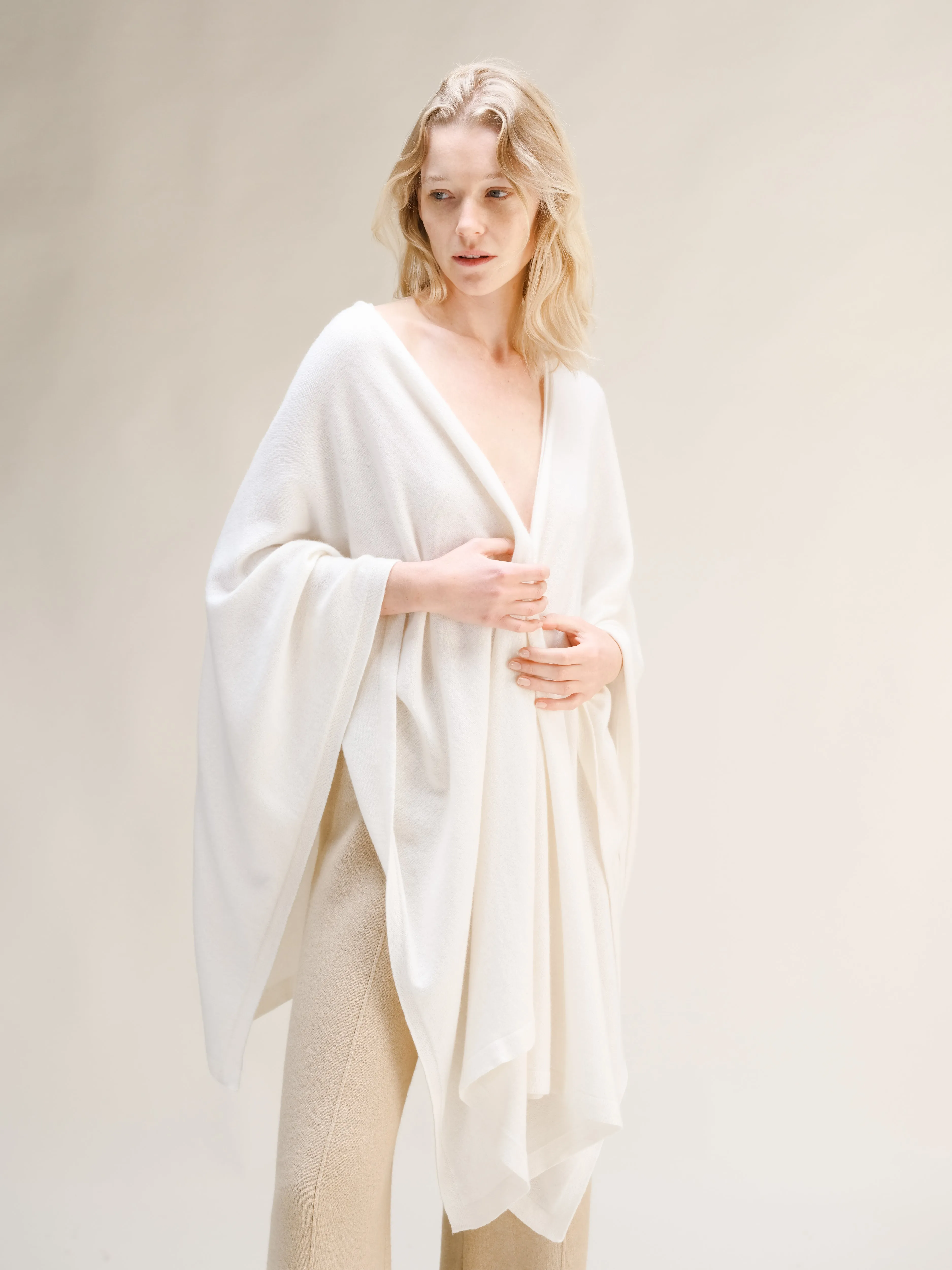 Cashmere Mix Maxi Cape