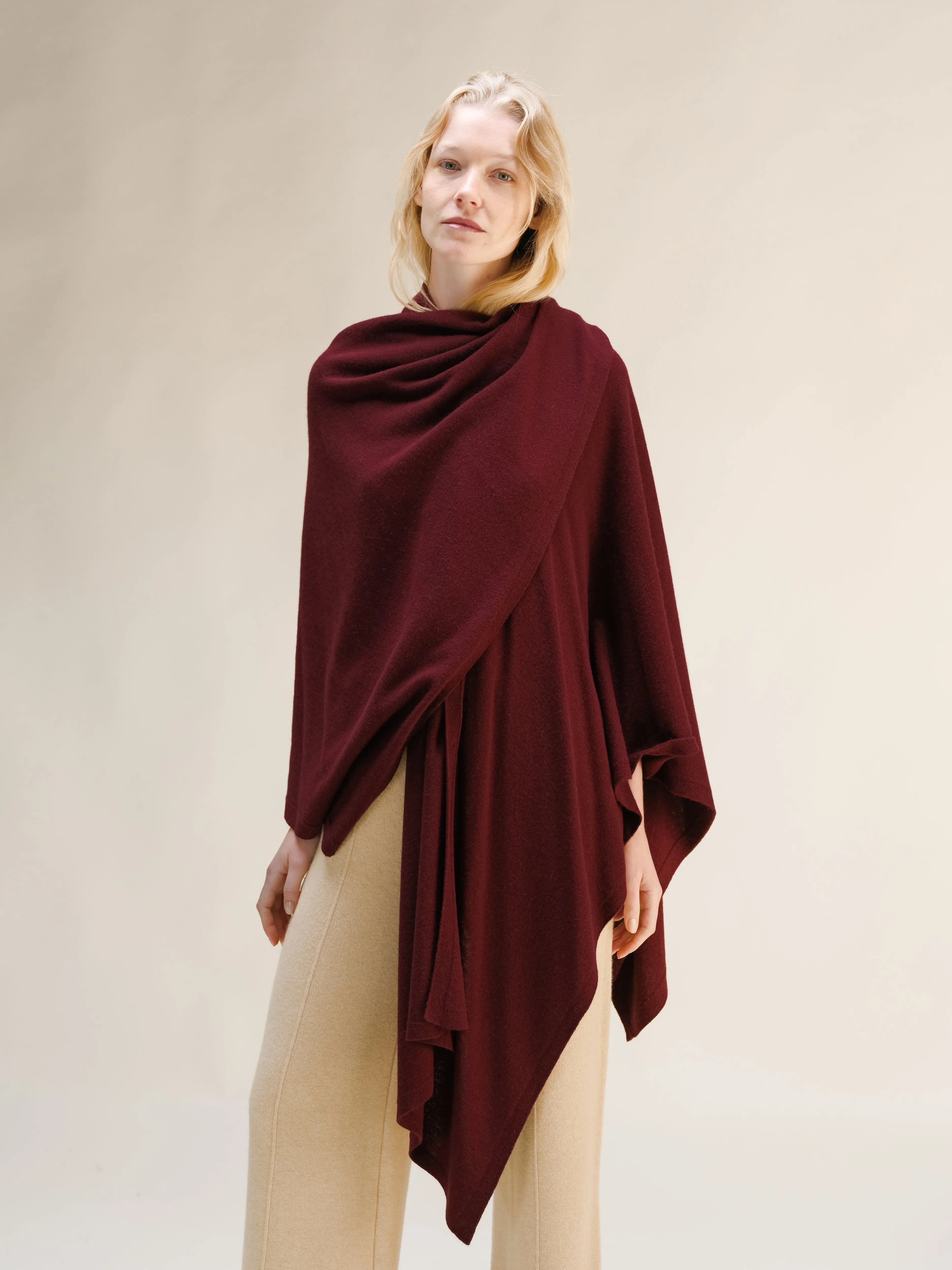 Cashmere Mix Maxi Cape