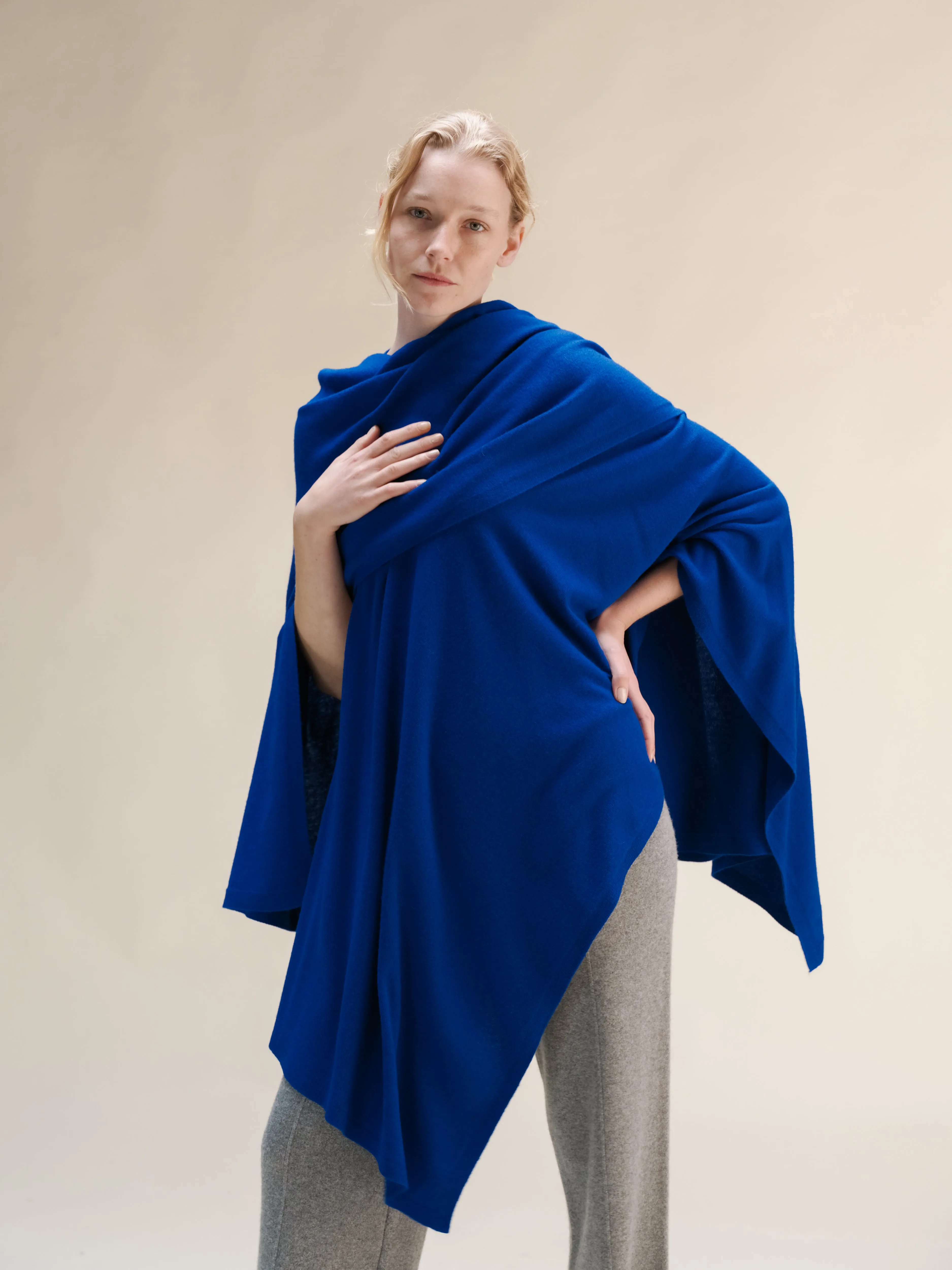 Cashmere Mix Maxi Cape