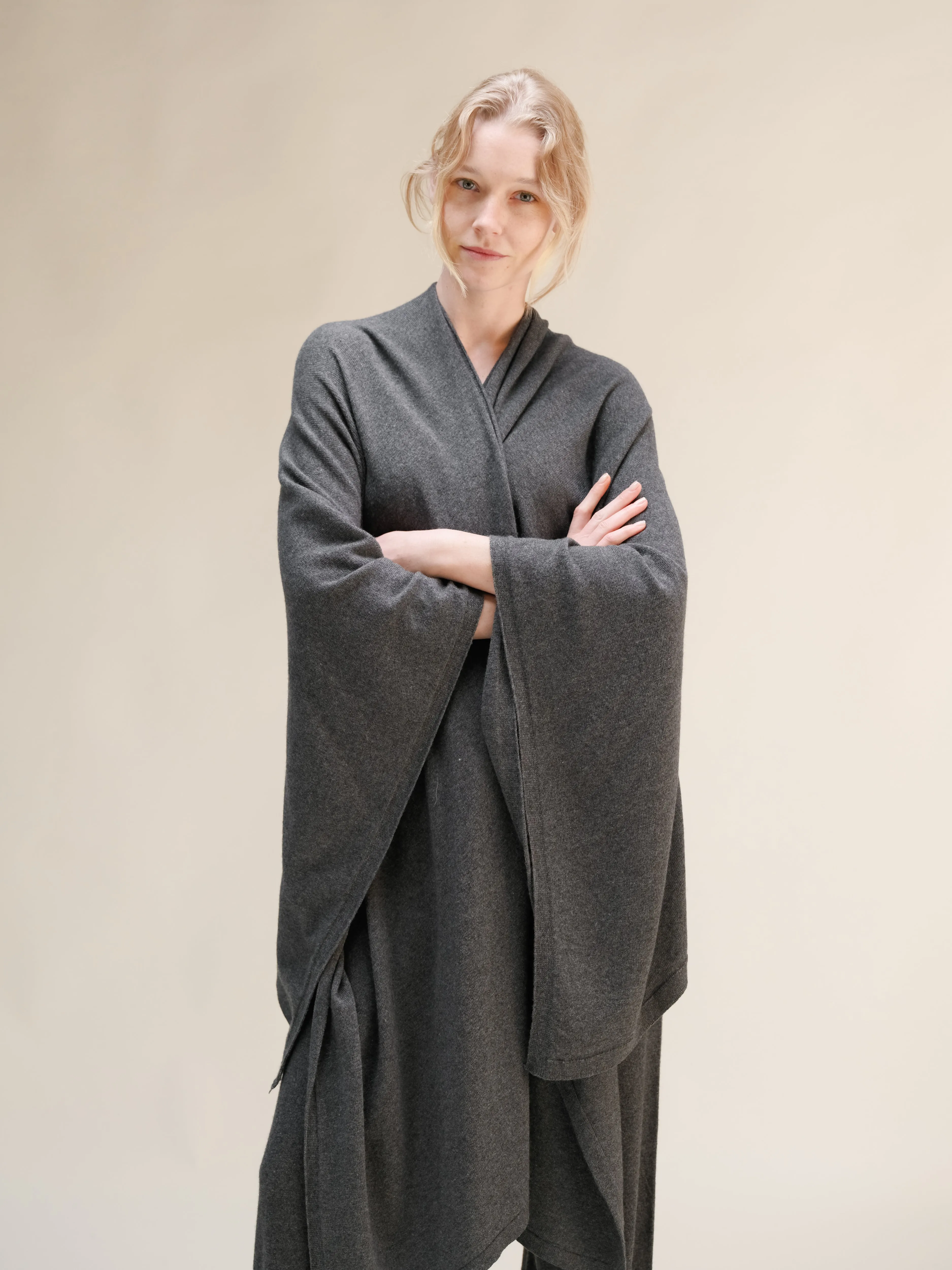 Cashmere Mix Maxi Cape