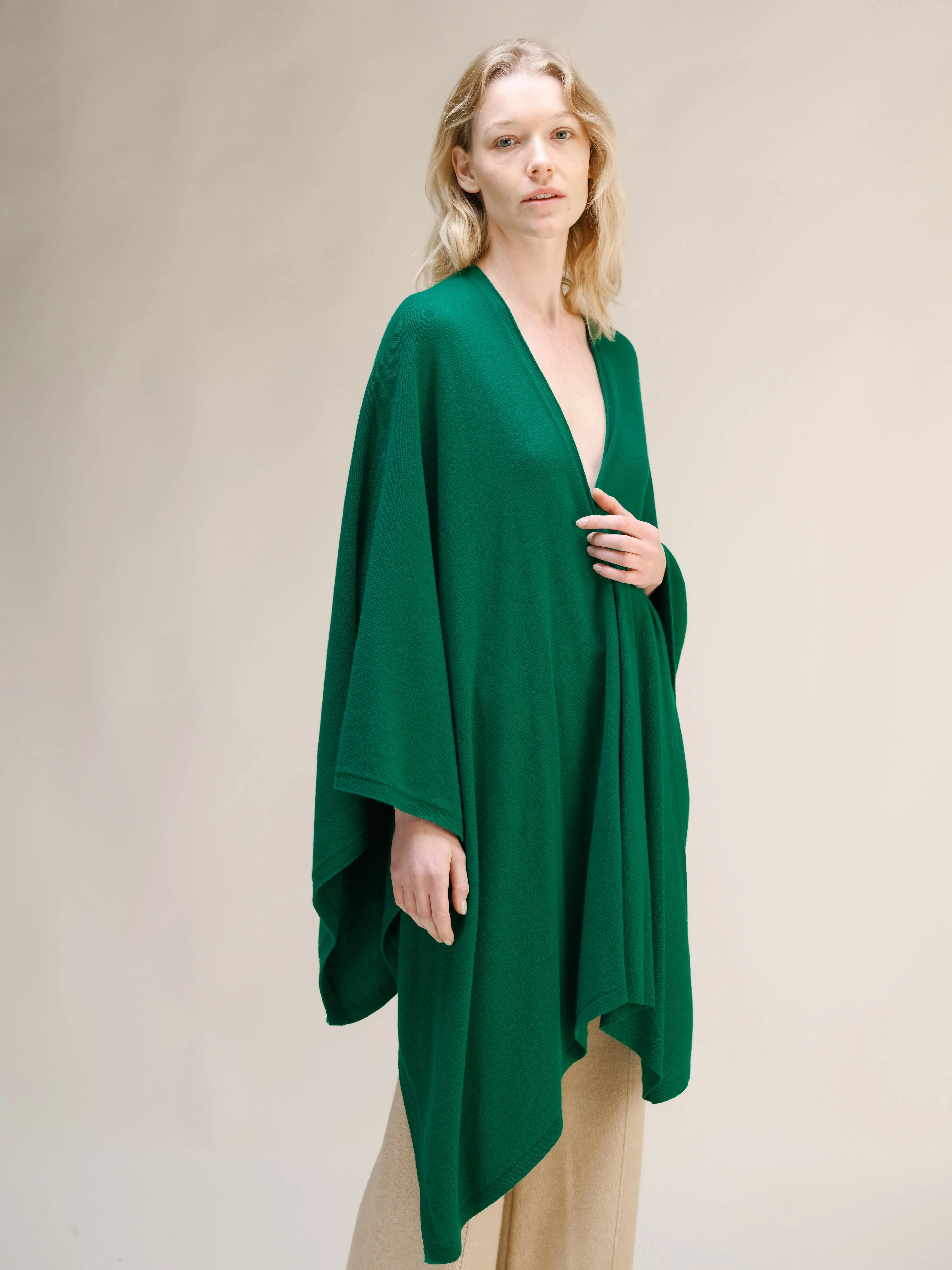 Cashmere Mix Maxi Cape