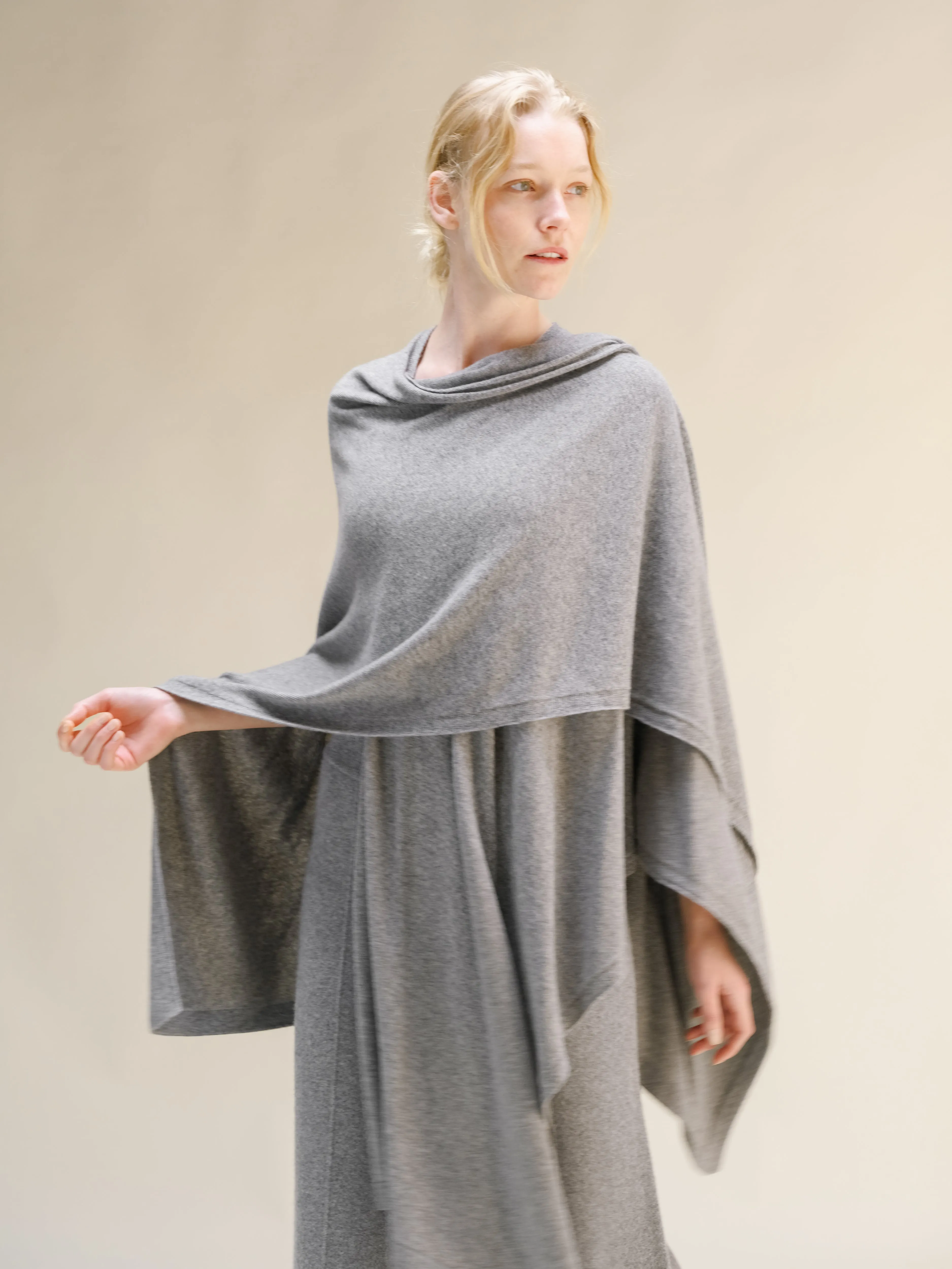 Cashmere Mix Maxi Cape