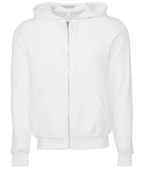 DTG White - Unisex polycotton fleece full-zip hoodie