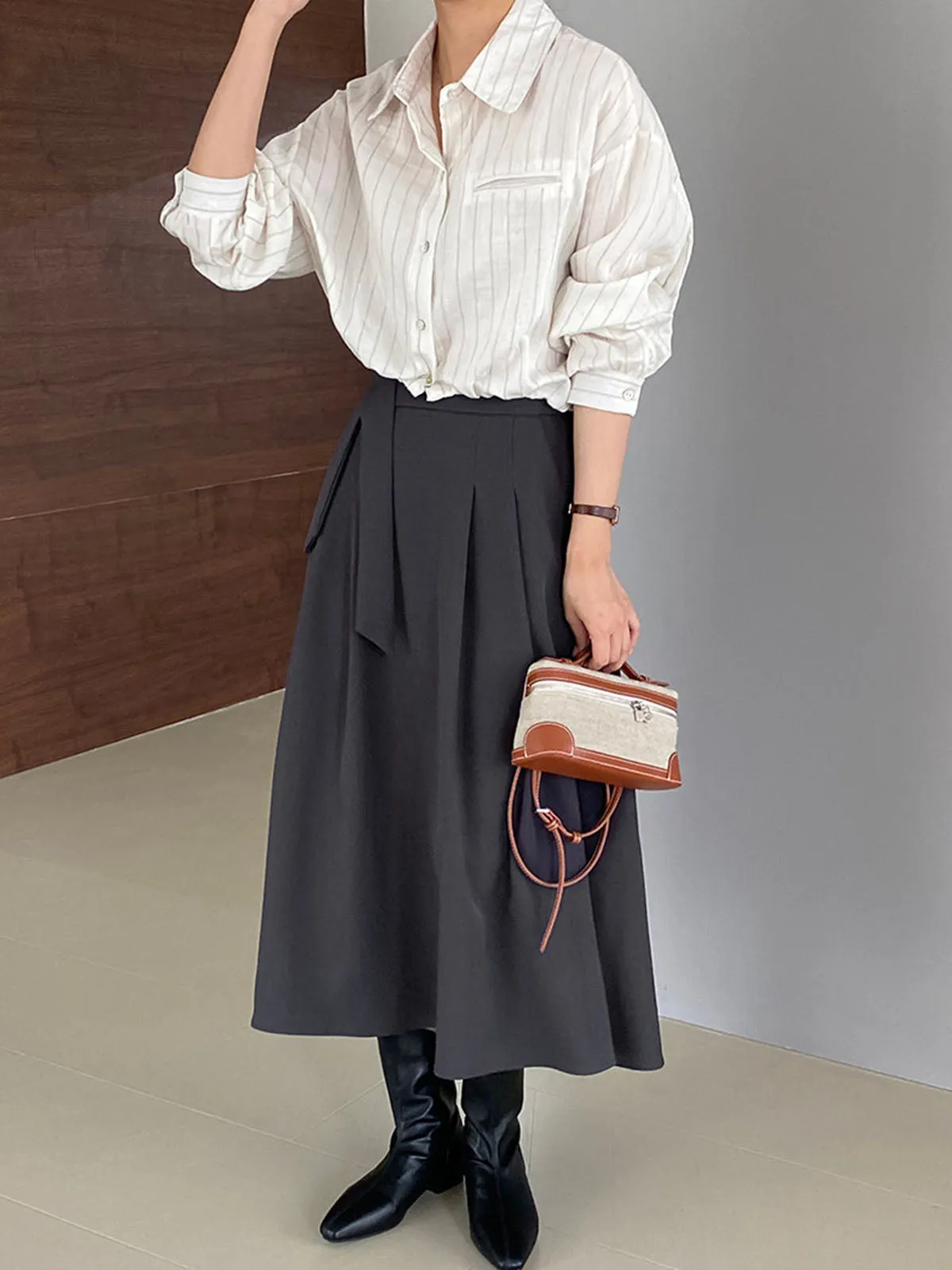 Elegant Knotted Midi Skirts