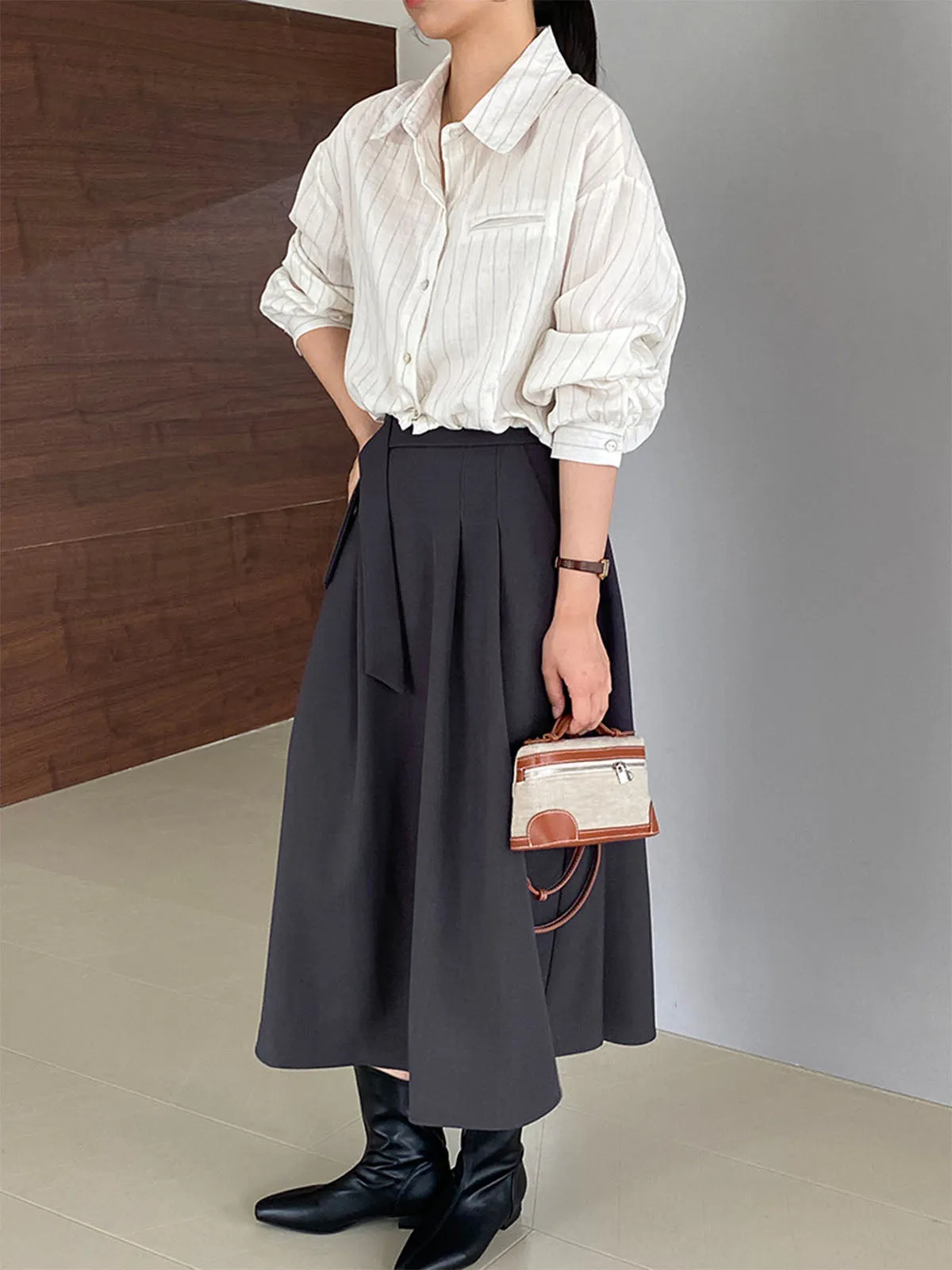 Elegant Knotted Midi Skirts