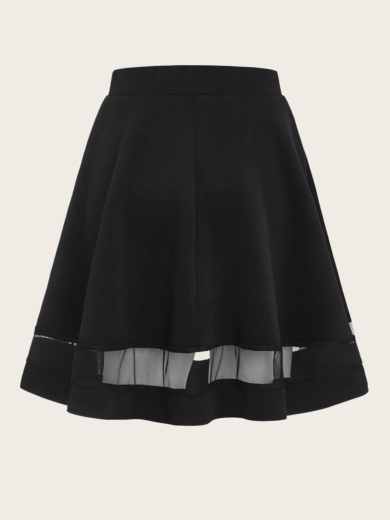 Elegant Plain Sheer High Waist Short Women Skirts