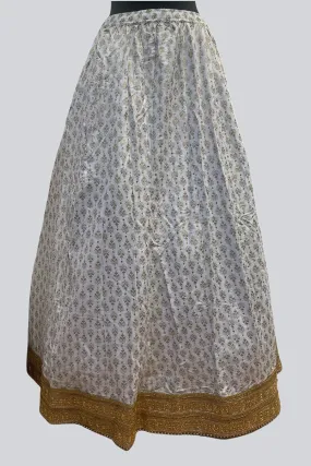 Exquisite Stone Work A-Line Skirt - Elegance in White