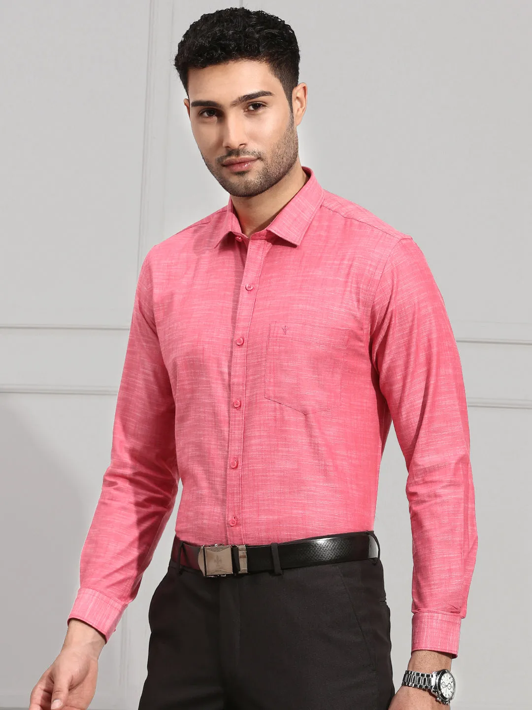 Men 100% Cotton Shirt Pink CL2 GT1