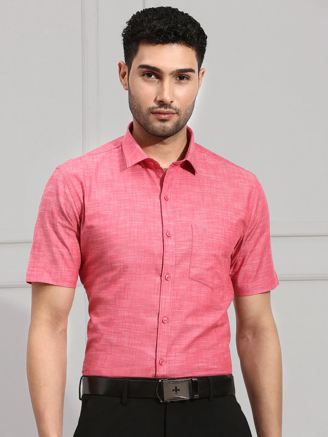 Men 100% Cotton Shirt Pink CL2 GT1