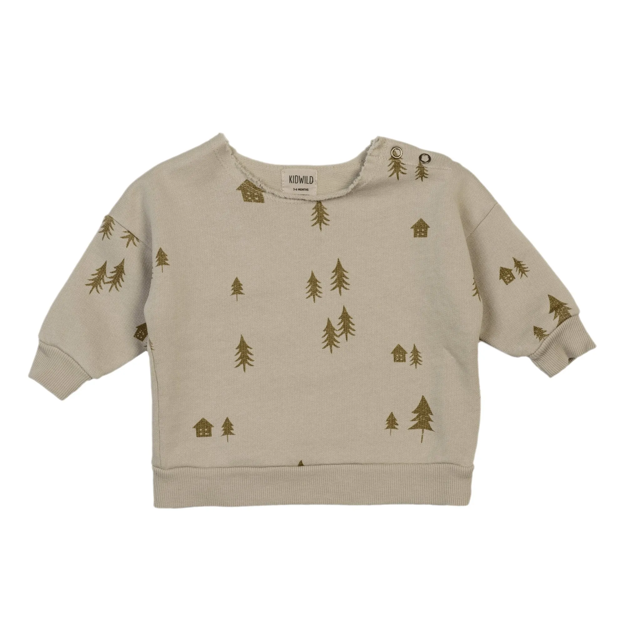 Organic Vintage Woodland Sweatshirt Olive