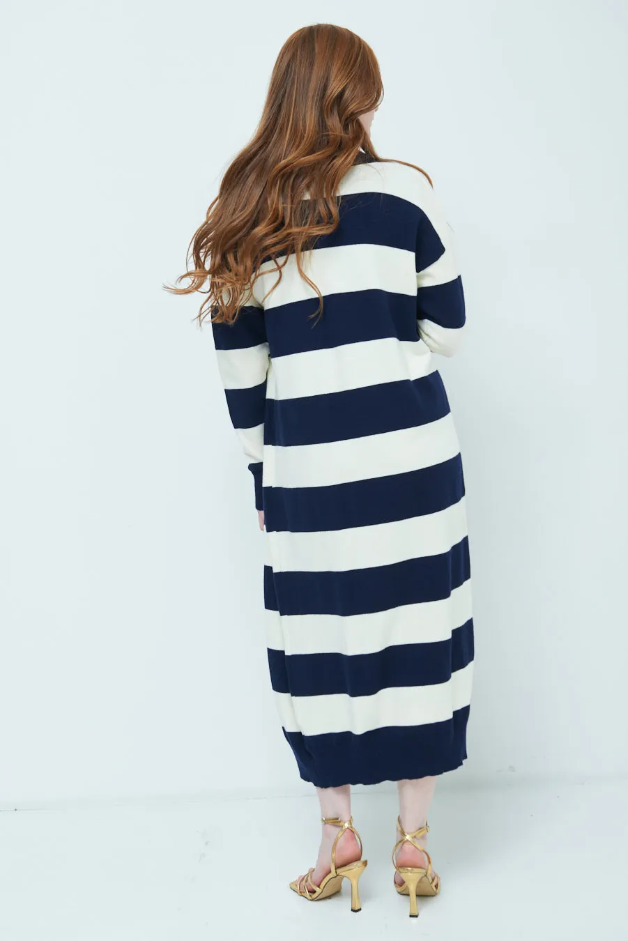 Striped longline open cardigan wholesale