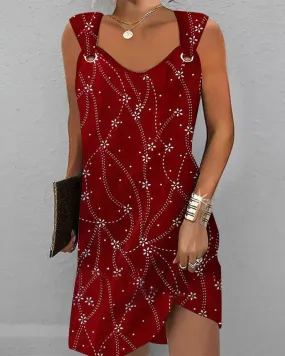 TastyHottie - Stylish elegant printed sleeveless dress