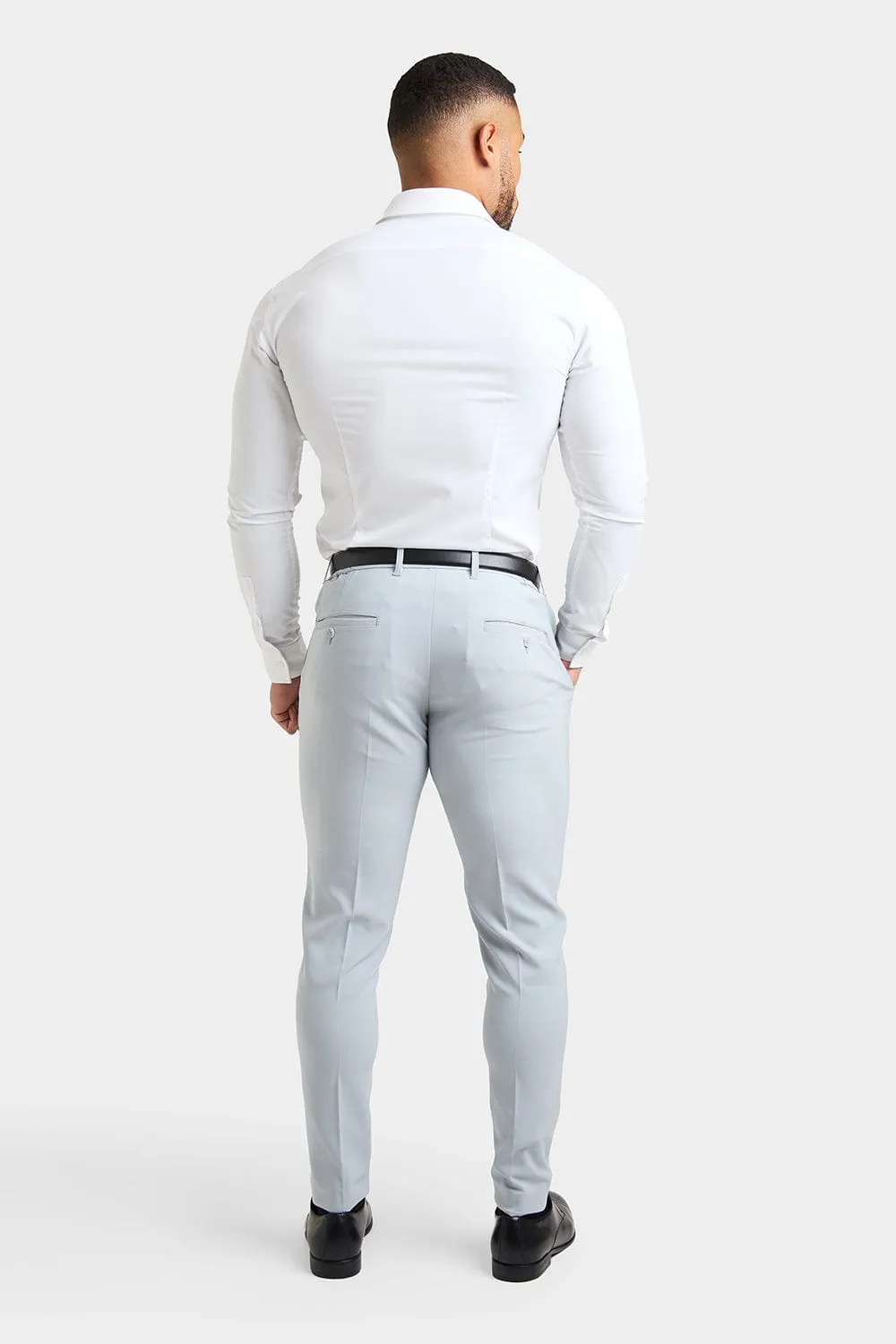 True Athletic Fit Tech Suit Pants in Light Grey