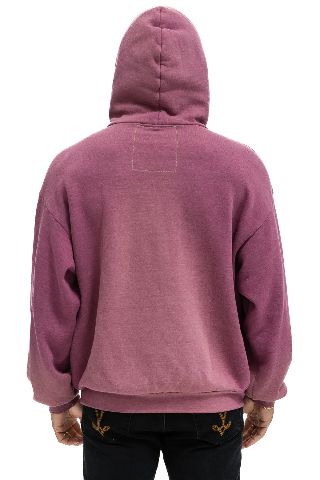 VINTAGE LOGO RELAXED PULLOVER HOODIE - FADED BERRY