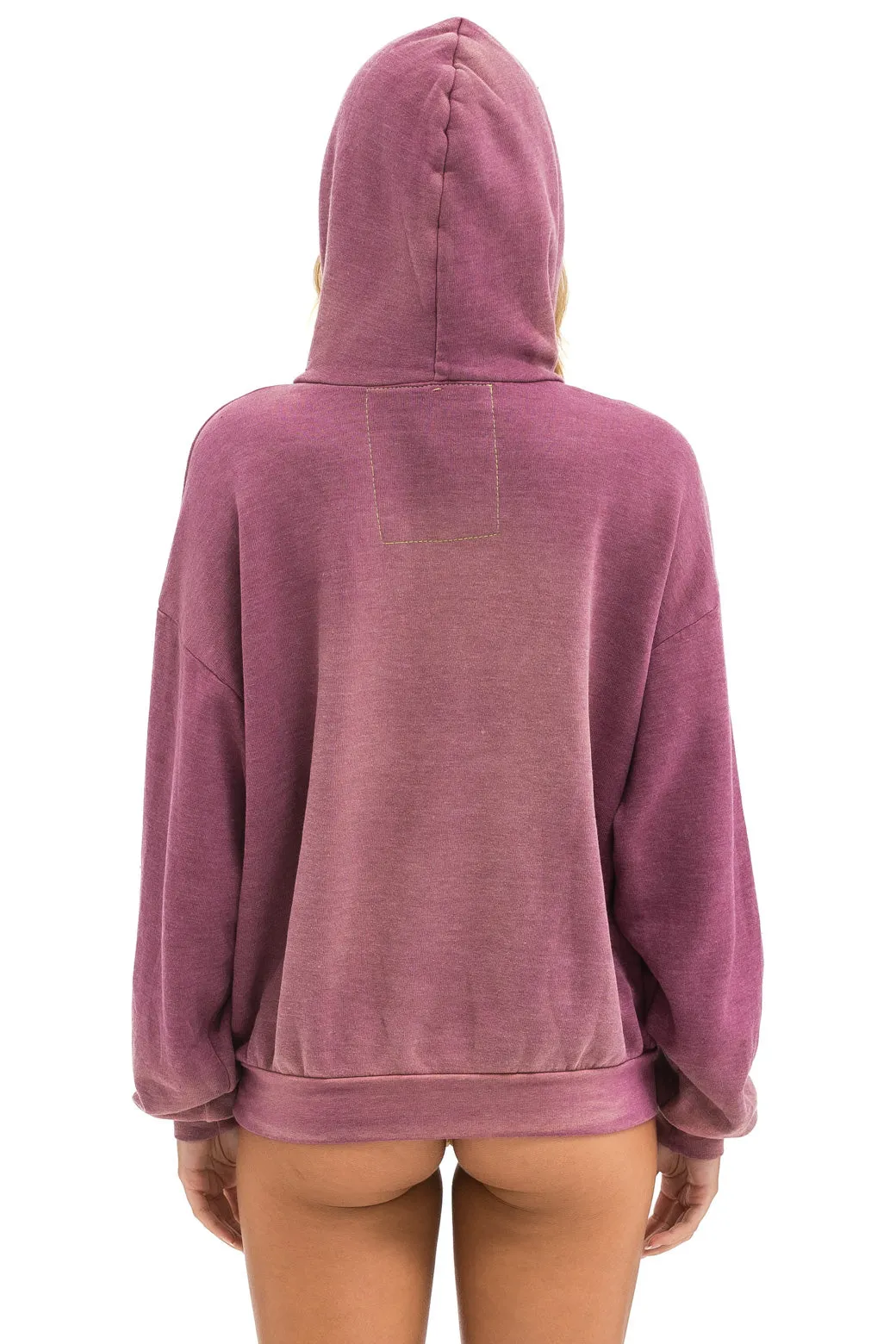 VINTAGE LOGO RELAXED PULLOVER HOODIE - FADED BERRY