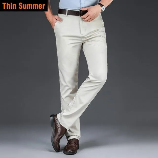 West Louis™ Classic Style Business Fashion Cotton Pants