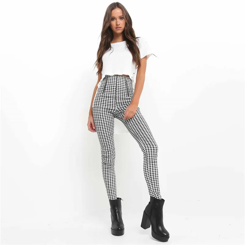 Women's Summer Comfortable Plaid Pants